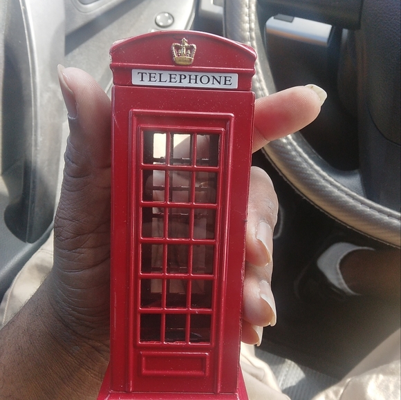 England London Red Phone Box Telephone Booth Kiosk Coin Money Saving Piggy Bank - Picture 2 of 6